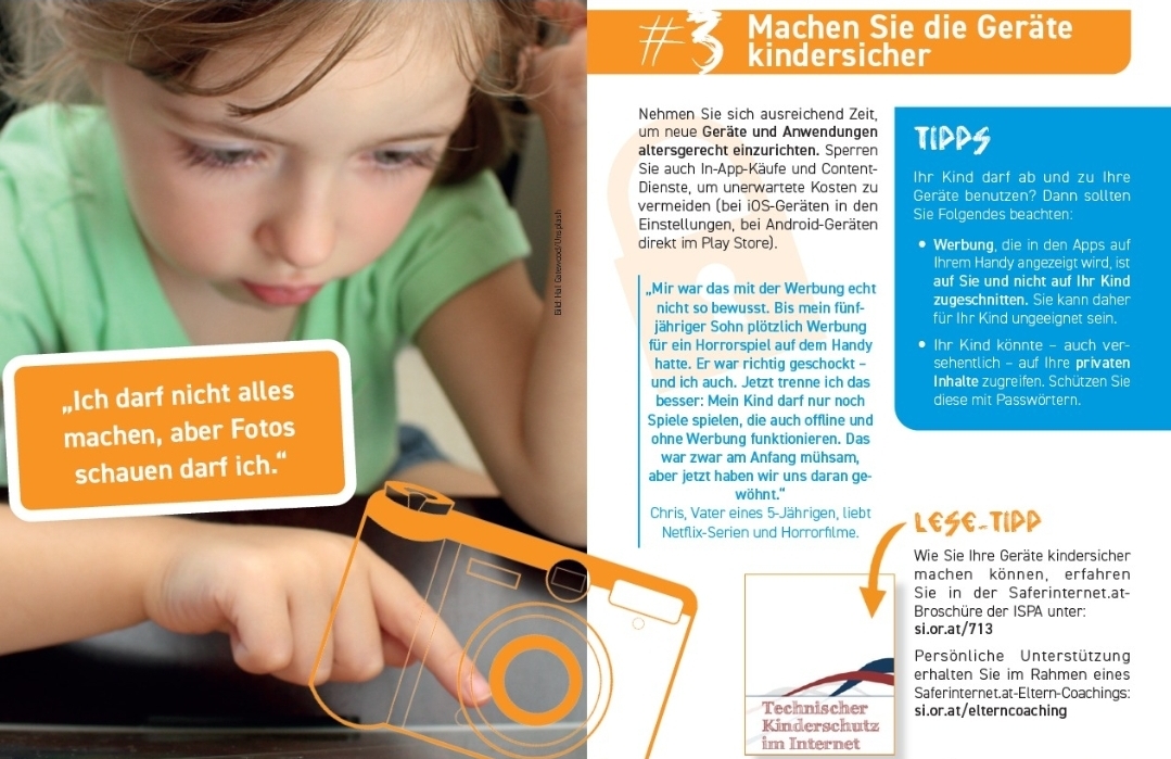 SaferInternet / Institut Suchtprävention Machen Sie die Geräte kindersicher