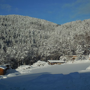 Winterausblick zum Steinöckerhaus  