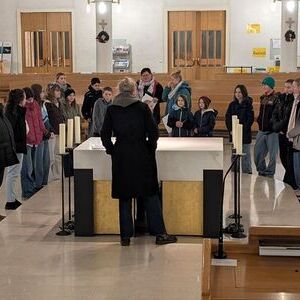 Während der Ministrantenprobe am Vortag