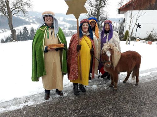 Gruppe Erwachsener mit einer fast 91jährigen Sternträgerin! / ©Bild für die Pfarrgemeinde Eferding/Karl Mair-Kastner