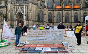 9. Protestcamp „Wochenende für Moria“ auf dem Linzer Domplatz, organisiert von der Katholischen Jugend OÖ
