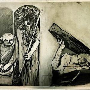 Jesus wird zum Tod verurteilt; Jesus nimmt das Kreuz auf sich