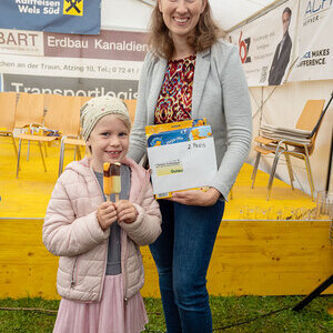 Die Gewinner der Kinderschätzspiels