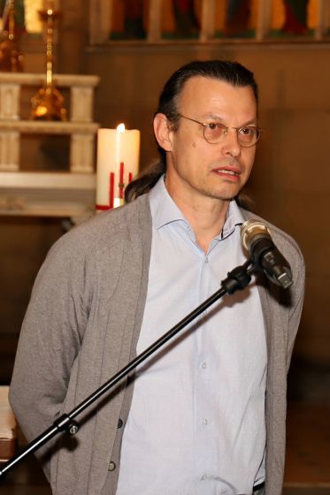 Jochen Schmidt von der Friedensbibliothek Berlin 