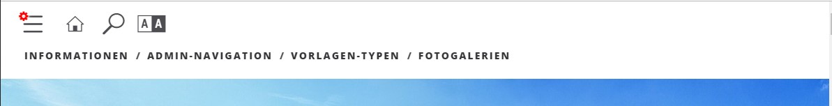 Startseite Kopfbereich