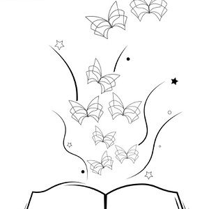Buch mit Schmetterlingen