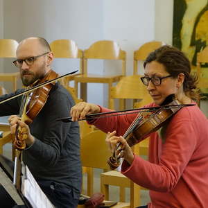 Corrado Cicuttin und Margot Baumgartner (Viola)