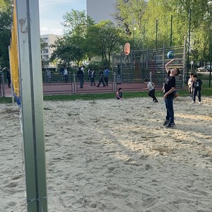 Volleyball wird gespielt
