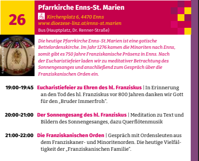 Lange Nacht der Kirchen Enns