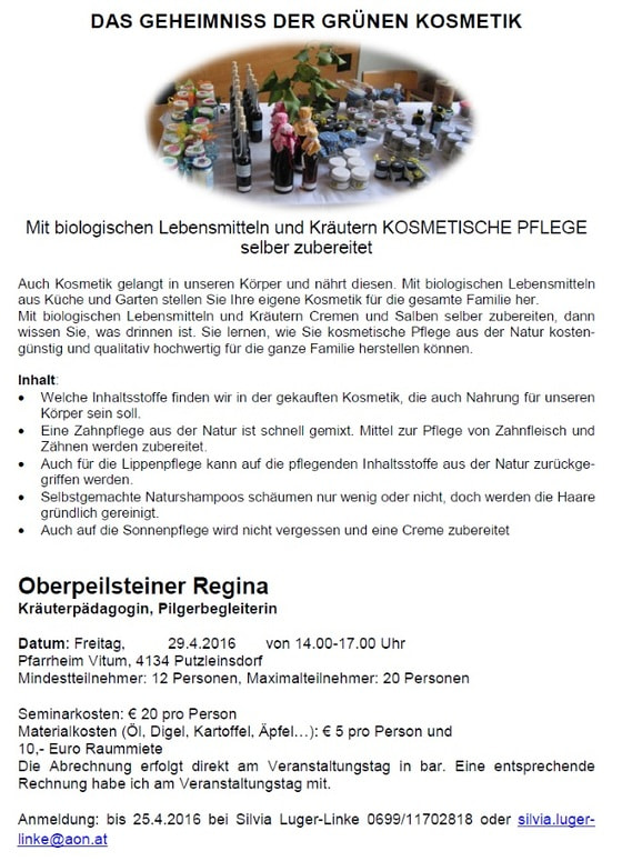 Einladung zum Seminar