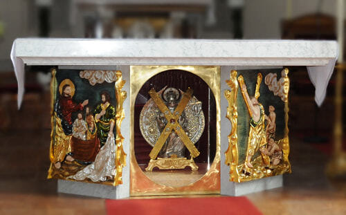 Volksaltar der Pfarrkirche Kopfing  Apostel Andreas Altar