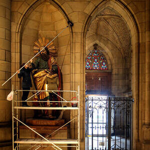 Polieren im Mariendom