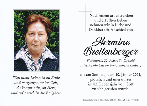 Unsere Verstorbenen 2021