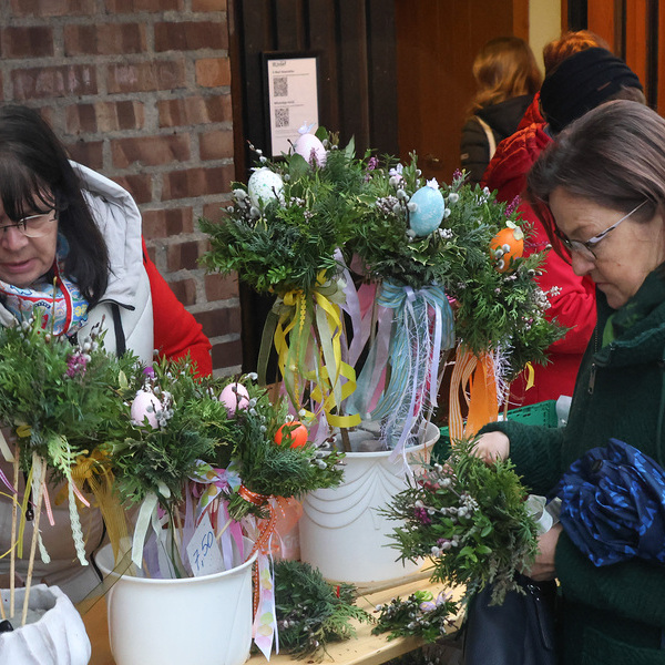 Palmbuschenverkauf am Palmsonntag