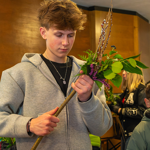 Palmbuschenbinden Pfarre Kirchdorf an der Krems