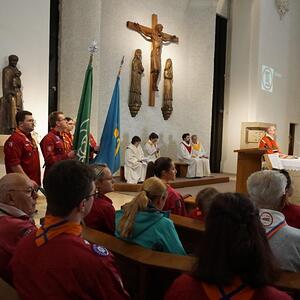 Gemeinsame Prozession von Marcel Callo und St, Quirinus