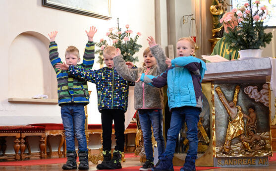 Familiengottesdienst der Pfarrcaritas Kinderbetreuungseinrichtung Kopfing