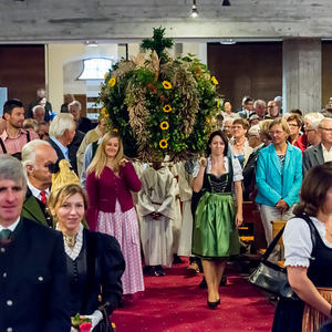 Das Erntedank und Pfarrfest in der Pfarre Kirchdorf an der Krems im 2. Oktober 2016.