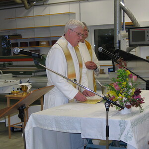 Bittprozession zur Firma Rubasch