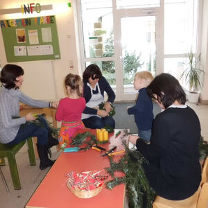 Kindergarten bereitet sich auf Weihnachten vor