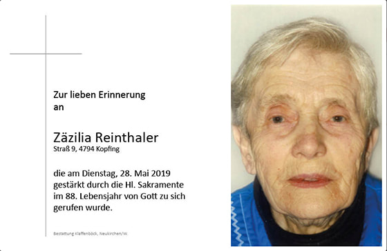 Zäzilia Reinthaler