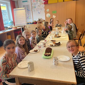 Sternsinger bei der Kakaopause