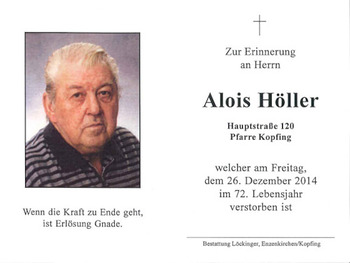 Alois Höller / © Pfarrgemeinde Kopfing Alois Höller