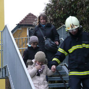Feuerwehrübung im Kindergarten