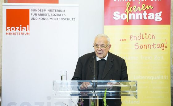 Bischof em. Maximilian Aichern bei der Enquete im Sozialministerium