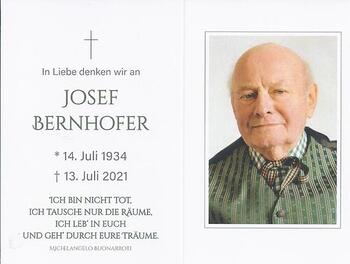 Totenbild Josef Bernhofer