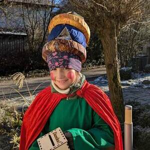 Die Sternsinger unterwegs.