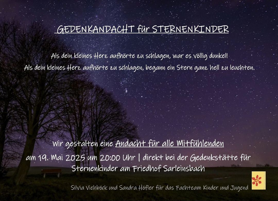 Gedenkandacht Sternenkinder, 19.Mai 2026