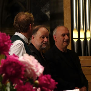 Kapellmeister Manfred Payrhuber, Organist Heinrich Reknagel und Domorganist Wolfgang Kreuzhuber