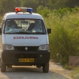 MIVA-Ambulanzfahrzeug in Indien