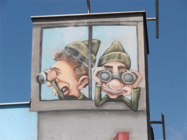 Graffiti an der ehemaligen Mauer    