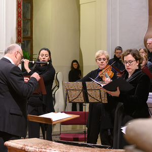 Kinga Krommer (Traversflöte), Petra Samhaber-Eckhart (Violine) und Martina Daxböck (Sopran)