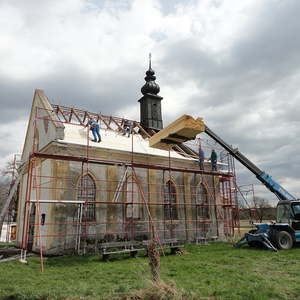 Renovierung Dach Doblkapelle / 1. Tag