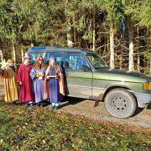 Die Sternsinger unterwegs.