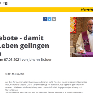 Eine Predigt auf der neuen PfarrWebseite.