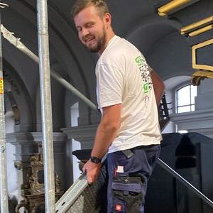 ... denn heute kommt das Gerüst wieder weg.