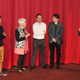  Daniel Alvermann, Erna Putz, Lothar Riedl, Peter Schierl bei der Filmpremiere im Moviemento mit Moderatorin Gabriele Eder-Cakl