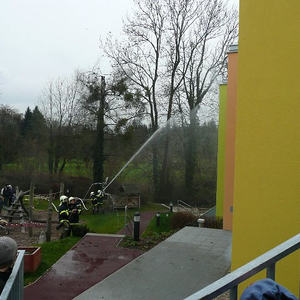 Feuerwehrübung im Kindergarten