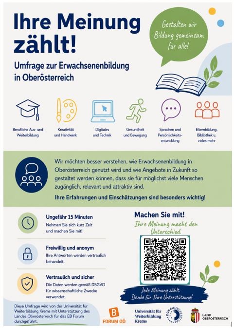 Umfrage zur Erwachsenenbildung OÖ / © EB Forum OÖ