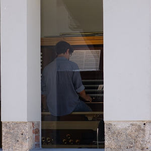 Johannes Berger an der Heldenorgel