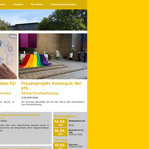 Die bisherige Startseite unserer PfarrWebseite.