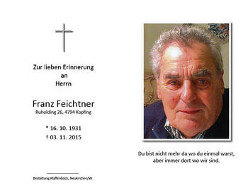 Franz Feichtner / © Pfarrgemeinde Kopfing Franz Feichtner