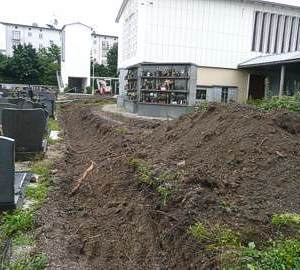 Weiterbau der Grünanlage