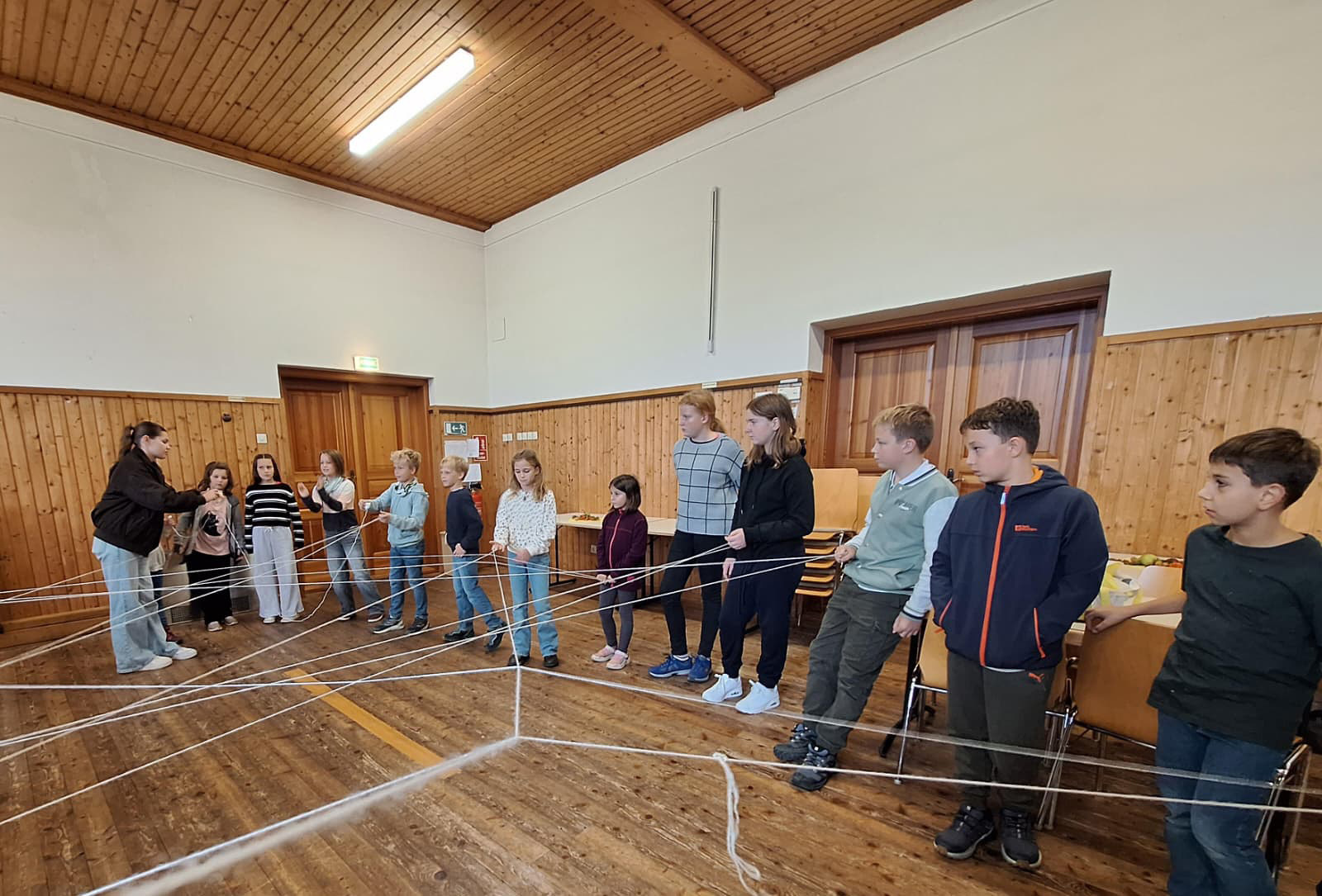 Die Kinder stellten sich der Herausforderung des Kennenlern-Netzes