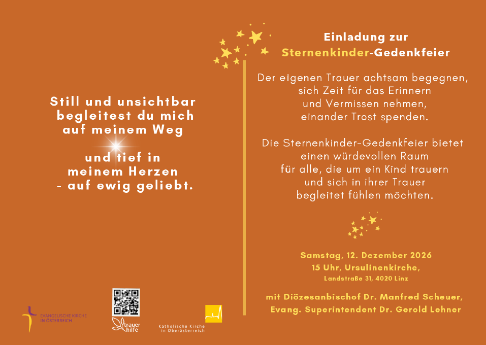 Einladung zur Sternenkinder-Gedenkfeier / © Pfarre Linz Mitte Einladung zur Sternenkinder-Gedenkfeier