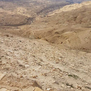 Ein Blick in die Wüste auf dem Weg zur Kreuzritterburg Shobak!